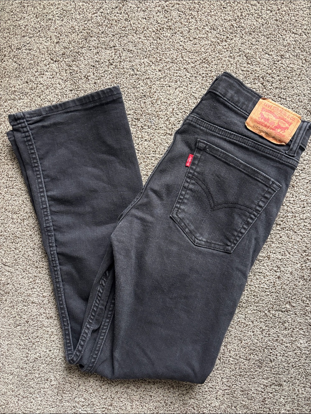 Levi's 517 Black Straight-Leg Jeans with adjustable waist big boys  sz 16